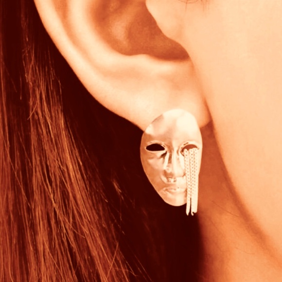 “Phantom of Opera” Silver Theatre Masquerade War Mask Sons of Harpy Tragedy Stud - Picture 12 of 16